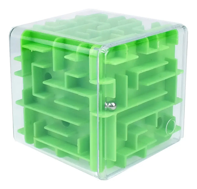 Mini Cubo Laberinto 3d, Puzzle 3d, Camino Bolita Ingenio AMARILLO