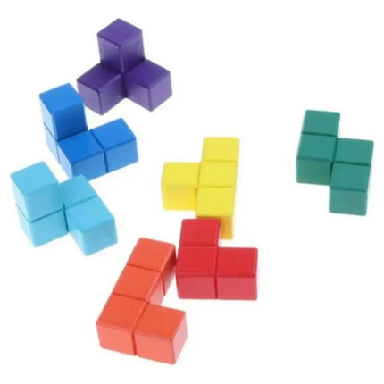 Cubo De Madera Rubik, Tetris 7 Piezas, Juego De Ingenio