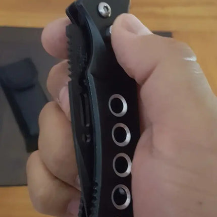 Cuchillo Automático De Combate Negro, Caza, Pesca Buen Filo