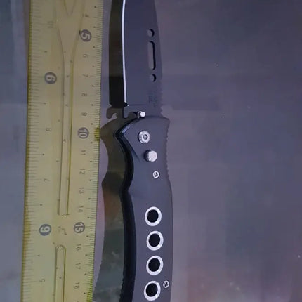 Cuchillo Automático De Combate Negro, Caza, Pesca Buen Filo