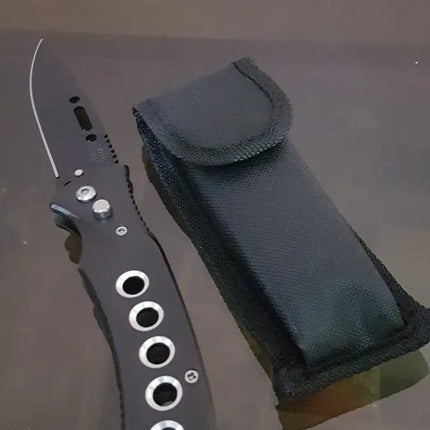Cuchillo Automático De Combate Negro, Caza, Pesca Buen Filo