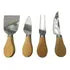 Set Cuchillos Para Queso Mango Madera Cocktail Acero Inox Plateado