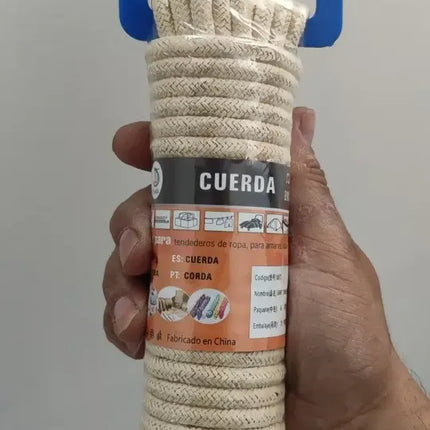 Cuerda Trenzada Algodón Poliéster 10mts X 8mm Macramé, Multicolor