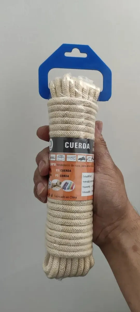 Cuerda Trenzada Algodón Poliéster 10mts X 8mm Macramé, Multicolor