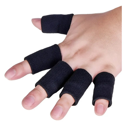10 Protector De Dedos Deporte Soporte Elástico Vendas Basket Negro