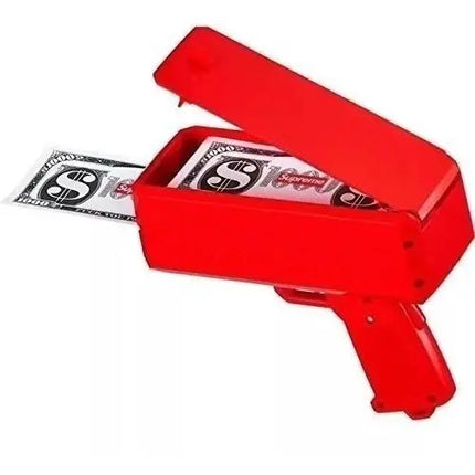 Pistola Lanza Billetes, Juguete Tira Dinero, Rockstar Rojo