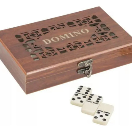 Juego De Dominó Grande Con Caja De Madera Diseño Deluxe #2