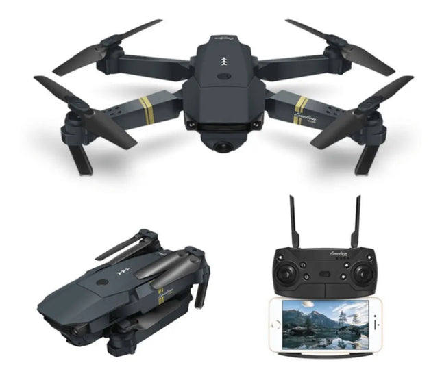 Drone E58 Pro Recargable Cámara 4k Wifi 2.4ghz 4 Ejes R/c Negro