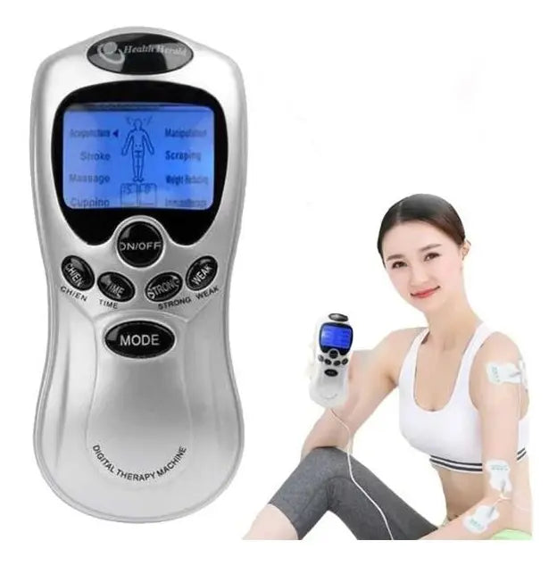 Electro físico Maquina Electro estimulador Tens 4 Electrodos