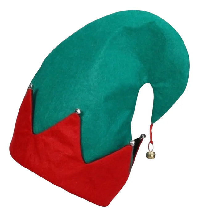 3 Gorro Sombrero Duende Elfo Campanitas Sonajera Navidad Eco Verde