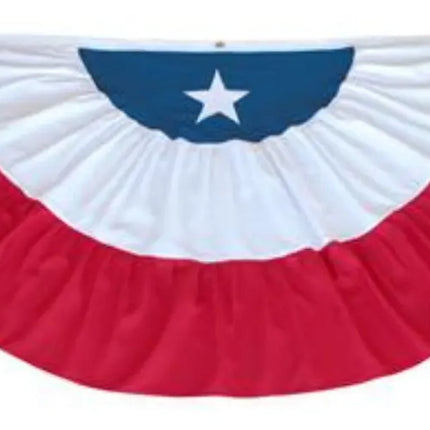Escarapela Chilena 90x180cms Estrella Bordada, Tela Trevira