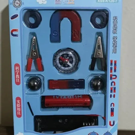 Kit Escolar Circuito Electromagnetismo Juego Imanes 17 Pieza