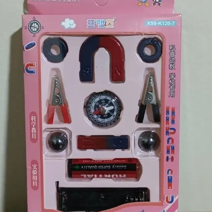 Kit Escolar Circuito Electromagnetismo Juego Imanes 17 Pieza