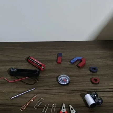 Kit Escolar Circuito Electromagnetismo Juego Imanes 17 Pieza