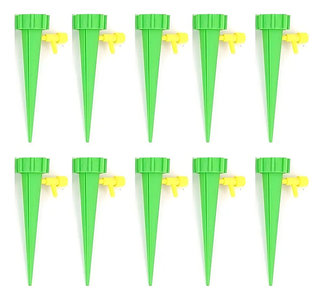 Estacas De Riego Goteo Ajustables Yala Verde Set 10 Unidades 13.5cm