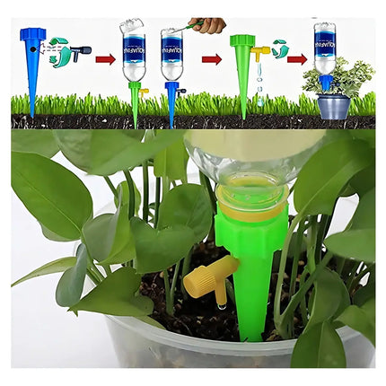Estacas De Riego Goteo Ajustables Yala Verde Set 10 Unidades 13.5cm