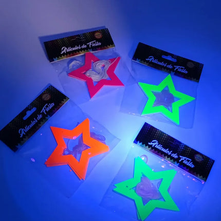 Banderín 64 Estrellas Flúor Surtidas Fiesta Neón Cotillón Surtido / Estrella