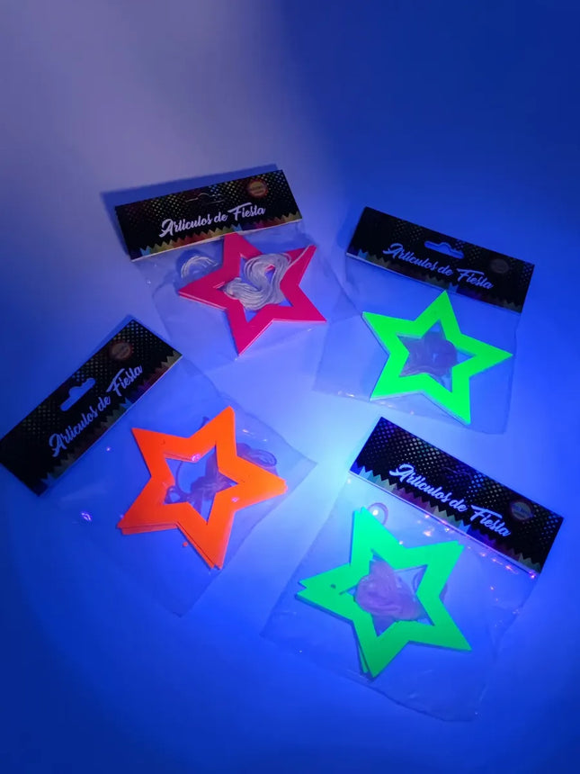 Banderín 64 Estrellas Flúor Surtidas Fiesta Neón Cotillón Surtido / Estrella
