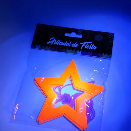 Banderín 64 Estrellas Flúor Surtidas Fiesta Neón Cotillón Surtido / Estrella