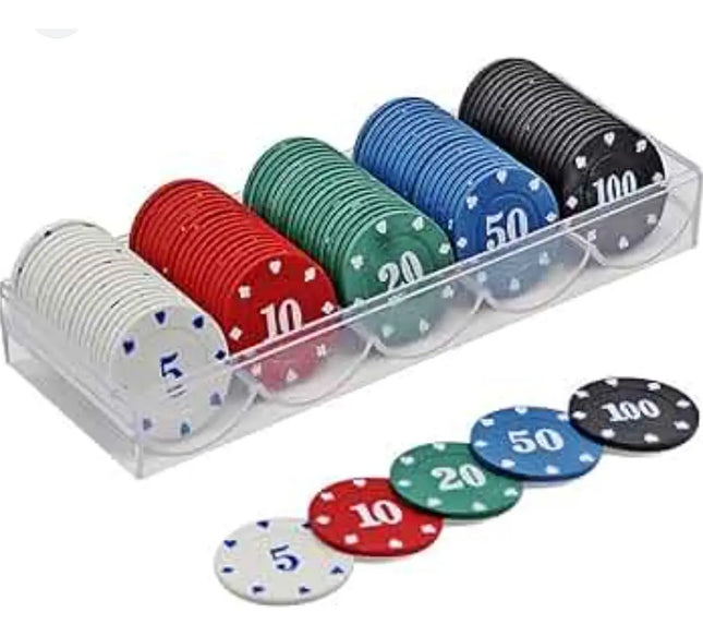 Fichas De Poker Para Juegos De Poker 100 Piezas De 5 A 100