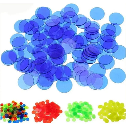100 Fichas De Color Acrílicas 15mm Educativas Bingo