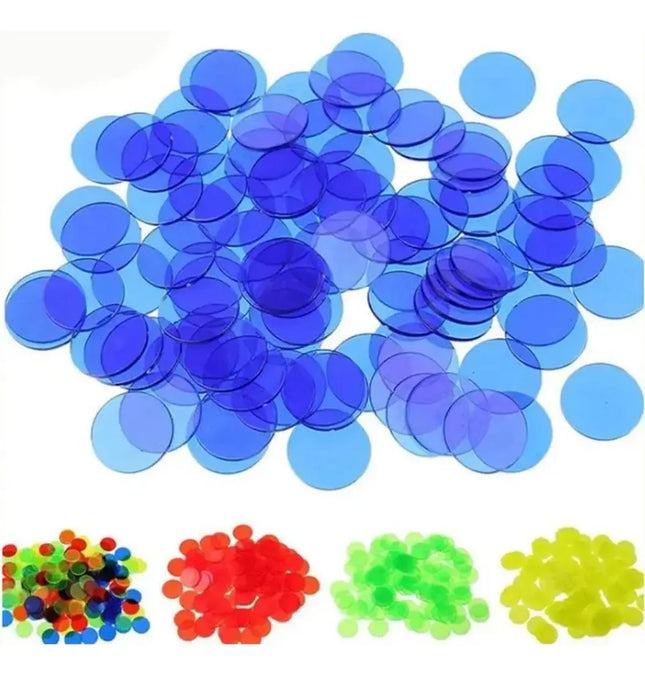 100 Fichas De Color Acrílicas 15mm Educativas Bingo