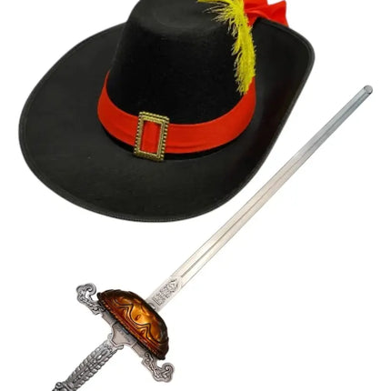 Disfraz Gato Con Bota Sombrero + Capa 80cms + Espada Niño