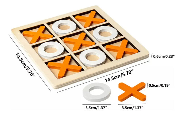 Juego De Mesa Clásico Juego Del Gato En Madera X Y 0