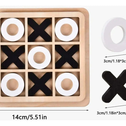 Juego De Mesa Clásico Juego Del Gato En Madera X Y 0