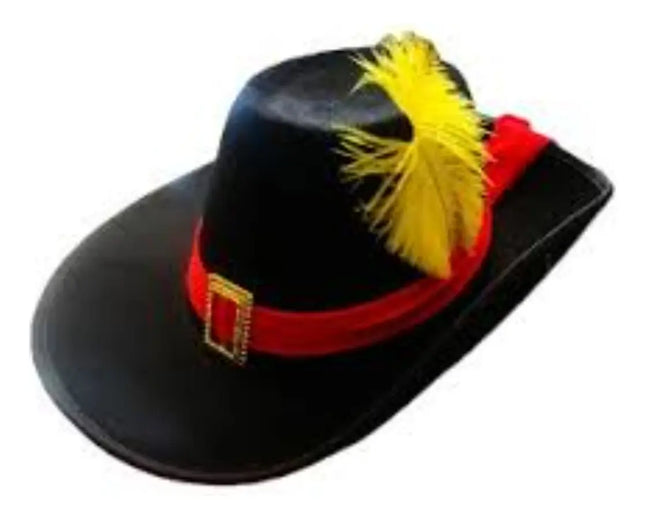 Sombrero Gato Con Botas Para Disfraz Cotillón Fiestas Negro
