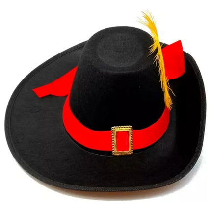 Sombrero Gato Con Botas Para Disfraz Cotillón Fiestas Negro