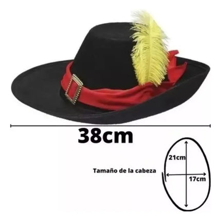 Sombrero Gato Con Botas Para Disfraz Cotillón Fiestas Negro