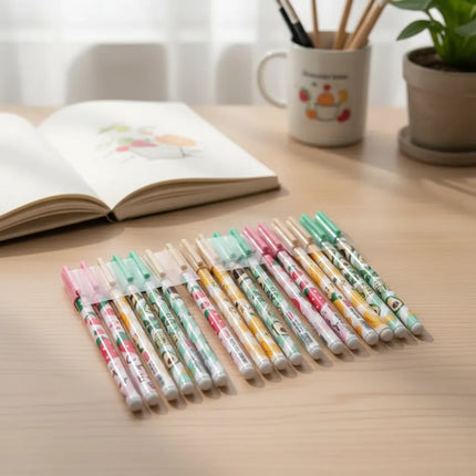 12 Lápices Tinta Gel 100% Borrable 0.5 Mm Lápiz Kawaii #2