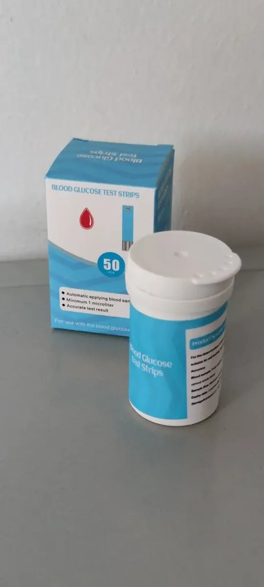 50 Cintas Tira Reactiva Medidor Glicemia + 50 Lancetas