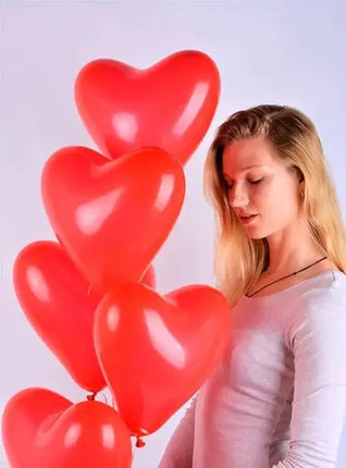 25 Globos De Corazon Globos De San Valentin Globo De Latex Globo De Cumpleaños Globo Rojo Pasteleria Rojo