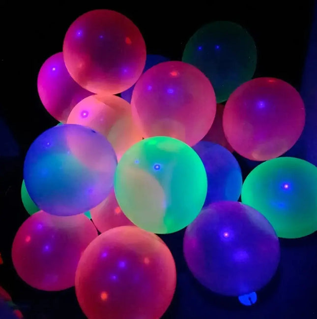 Pack 25 R10 Globos Neón Fiestas Flúor Uv Color Surtidos Surtido