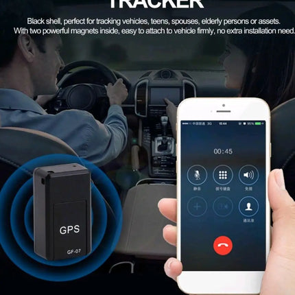 Mini GPS Gf07 Rastreo Tiempo Real Satélite Micrófono Imán Negro