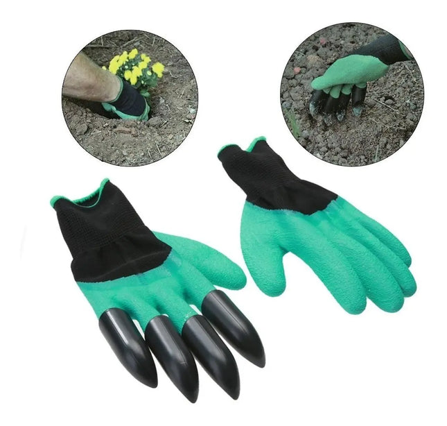 Guantes Con Garra Para Jardinería, Huerto, Paisajista Verde oscuro / Liso | Standar