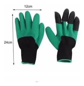 Guantes Con Garra Para Jardinería, Huerto, Paisajista Verde oscuro / Liso | Standar