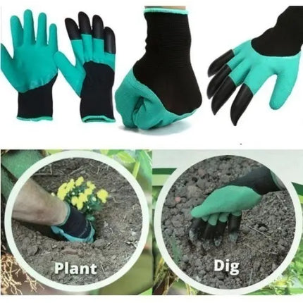 Guantes Con Garra Para Jardinería, Huerto, Paisajista Verde oscuro / Liso | Standar