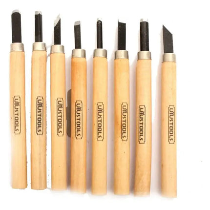Set 8 Gubias Para Tallado, Medición Artesanía Madera Escolar