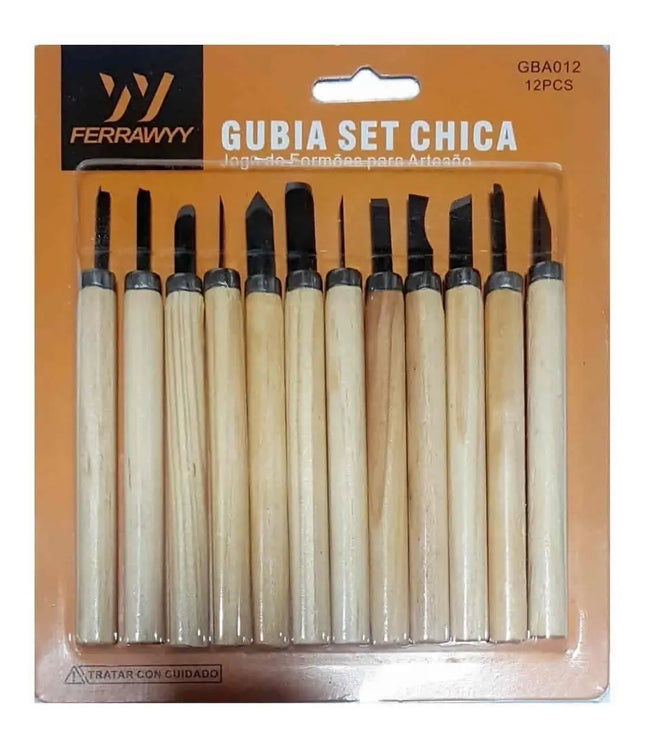 Set 12 Gubias Para Tallado, Medición, Artesania Madera