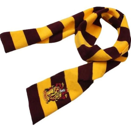 Bufanda Harry Potter Casa Gryffindor Clásica Escudo Bordado Rojo y amarillo / Rayas