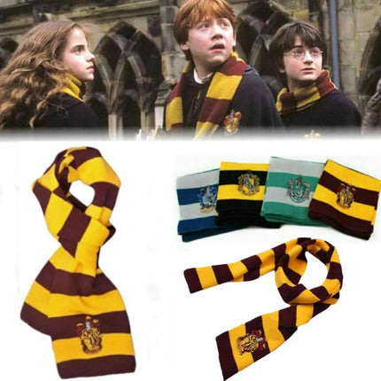 Bufanda Harry Potter Casa Gryffindor Clásica Escudo Bordado Rojo y amarillo / Rayas