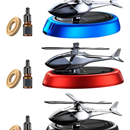 Ambientador Solar Helicóptero Automático Para Auto Hogar Rojo