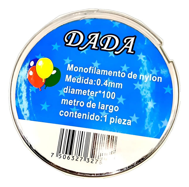 Hilo Pescar Frontal Dadá Multidisco Transparente 0.4mm 100m Nylon Transparente