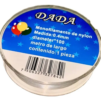 Hilo Pescar Frontal Dadá Multidisco Transparente 0.4mm 100m Nylon Transparente