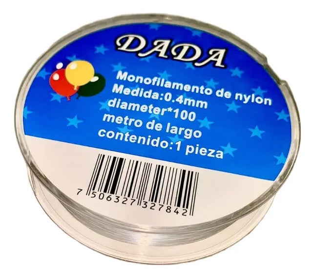 Hilo Pescar Frontal Dadá Multidisco Transparente 0.4mm 100m Nylon Transparente