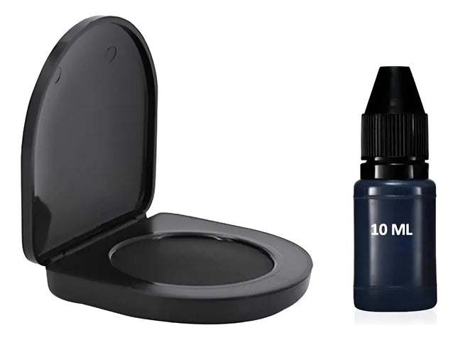 Tampón Almohadilla Dactilar Huellero + Tinta Negra 10ml Negro / Negro
