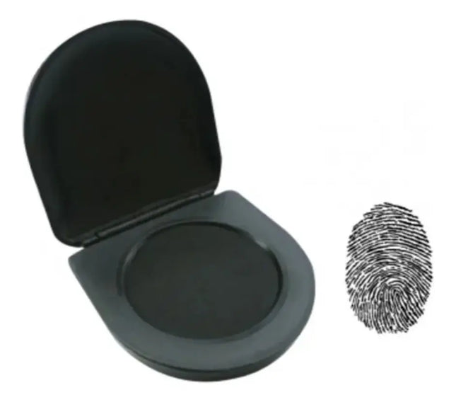 Tampón Almohadilla Dactilar Huellero + Tinta Negra 10ml Negro / Negro